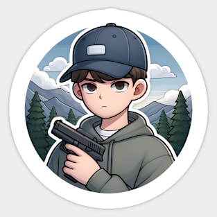 Hunter Boy Sticker